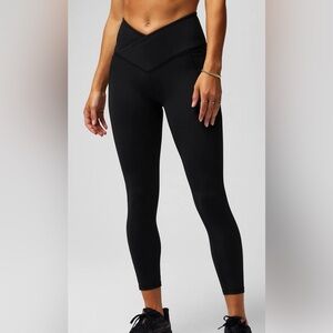 Fabletics Oasis PureLuxe HW Crossover 7/8 Legging   Size small, Black